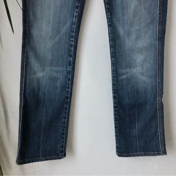 7 FOR ALL MANKIND Women's Washed Blue Studded Flared Low Rise Jeans Size 30 - Picture 3 of 15